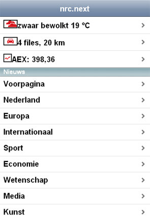 nrc.next Iphone applicatie